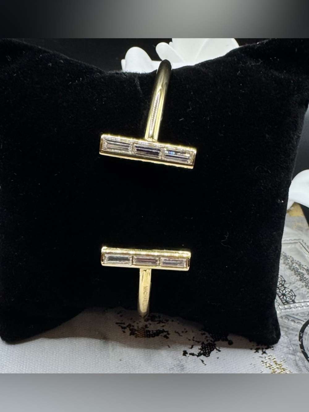 Michael Kors “Black Tie Affair” Open Bangle with Crystal Accents - Picture 4 of 8
